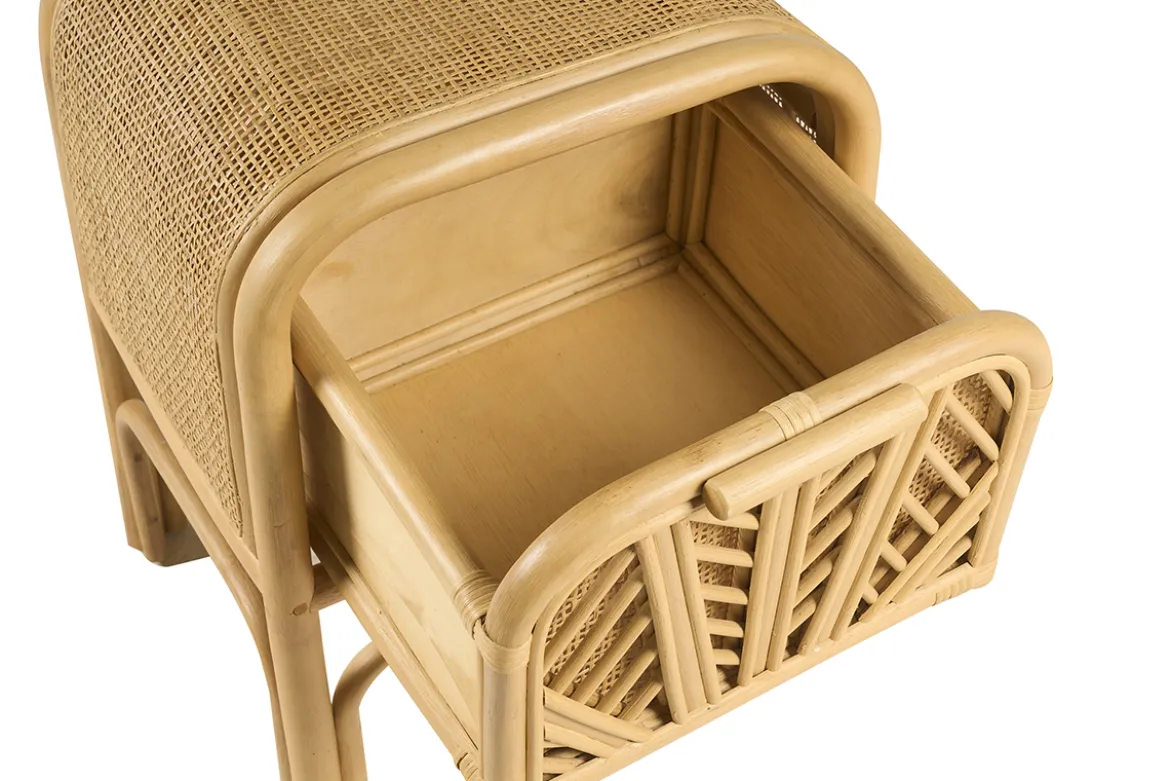 Table de chevet en rotin GALON