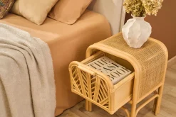 Table de chevet en rotin GALON
