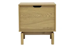 Table de chevet finition bois chêne 2 tiroirs YSEULT