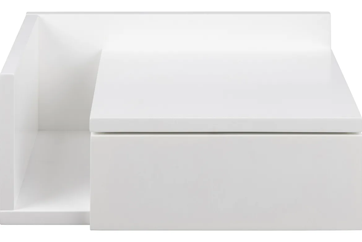 Table de chevet murale blanche avec tiroir NASTY