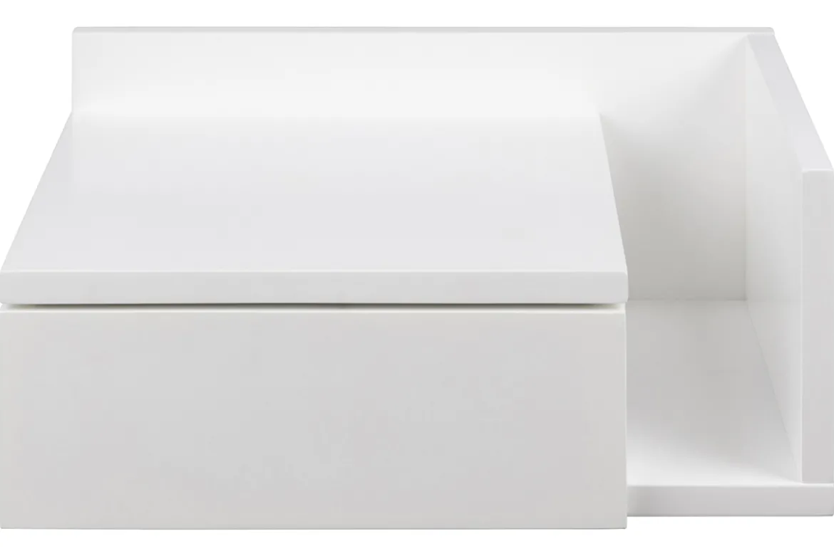 Table de chevet murale blanche avec tiroir NASTY