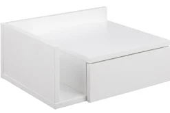 Table de chevet murale blanche avec tiroir NASTY