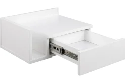 Table de chevet murale blanche avec tiroir NASTY