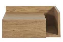 Table de chevet murale finition bois chêne clair avec tiroir NASTY
