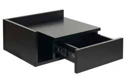 Table de chevet murale noire avec tiroir NASTY