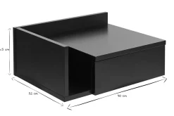 Table de chevet murale noire avec tiroir NASTY