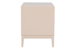 Table de chevet rose poudré et métal doré avec rangements GIANA