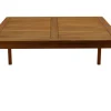 Table de jardin carrée en bois massif L147 cm AKIS