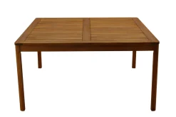 Table de jardin carrée en bois massif L147 cm AKIS