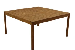 Table de jardin carrée en bois massif L147 cm AKIS
