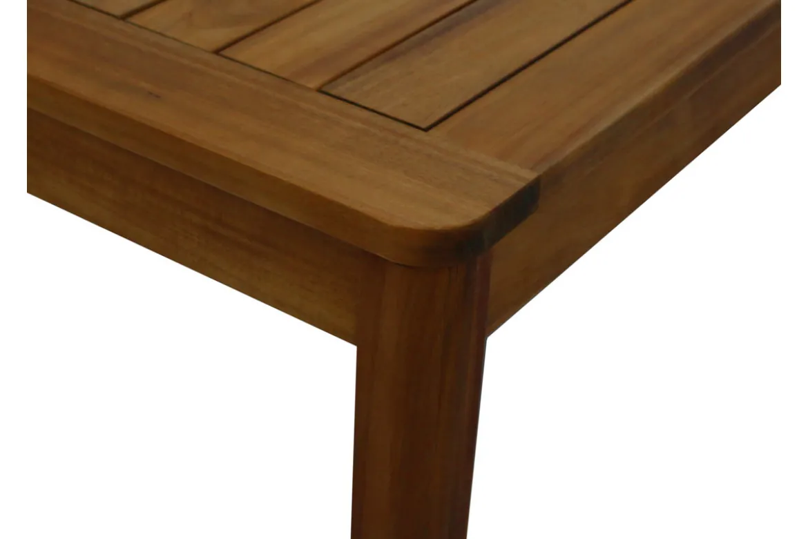 Table de jardin carrée en bois massif L147 cm AKIS