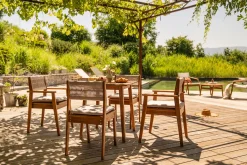 Table de jardin carrée en bois massif L70 cm ADELIE