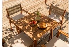 Table de jardin carrée en bois massif L70 cm ADELIE