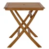 Table de jardin carrée pliante en bois massif L70 cm FUEGO