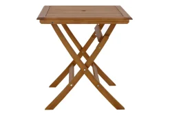 Table de jardin carrée pliante en bois massif L70 cm FUEGO