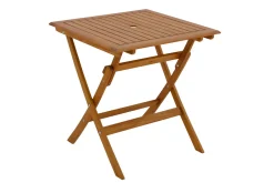 Table de jardin carrée pliante en bois massif L70 cm FUEGO