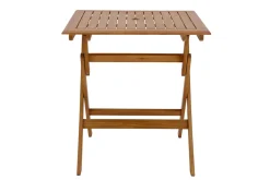 Table de jardin carrée pliante en bois massif L70 cm FUEGO