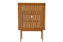 Table de jardin carrée pliante en bois massif L70 cm FUEGO