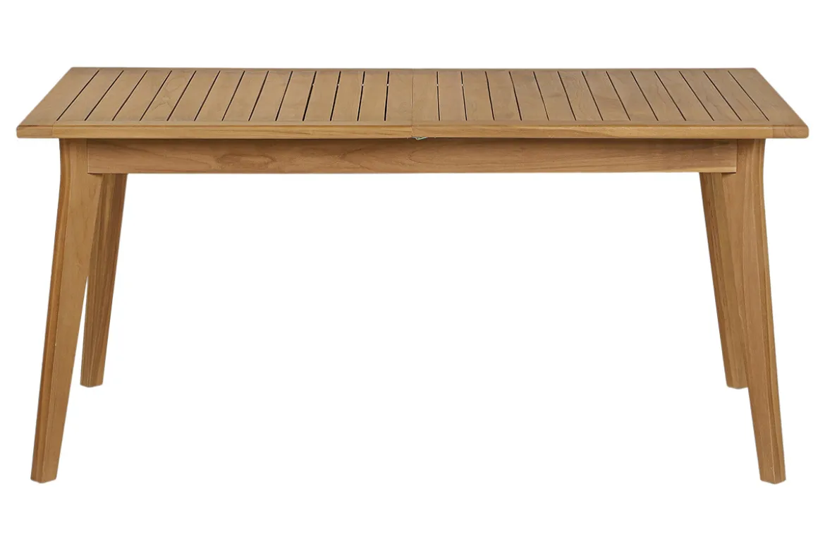 Table de jardin extensible en bois teck massif L160-210 cm LOMBOK