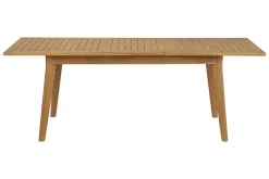 Table de jardin extensible en bois teck massif L160-210 cm LOMBOK