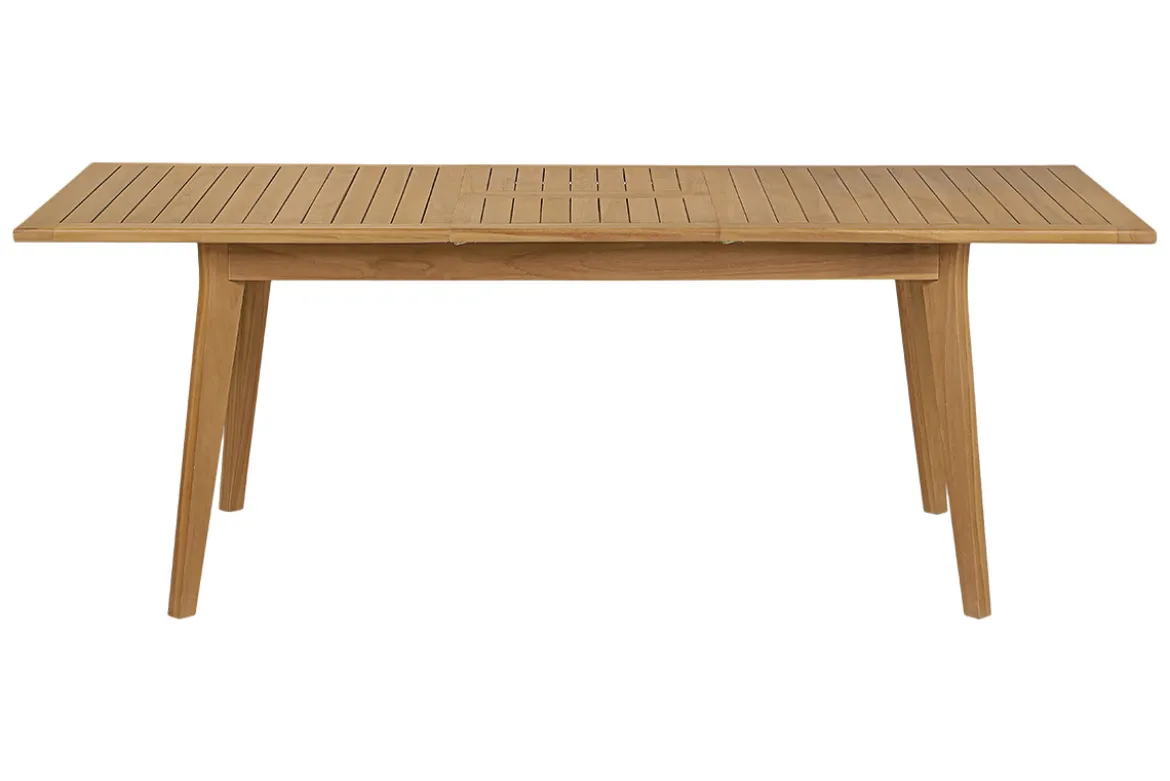 Table de jardin extensible en bois teck massif L160-210 cm LOMBOK
