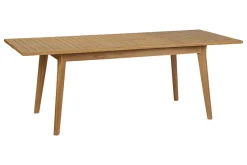 Table de jardin extensible en bois teck massif L160-210 cm LOMBOK