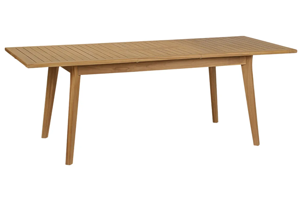 Table de jardin extensible en bois teck massif L160-210 cm LOMBOK