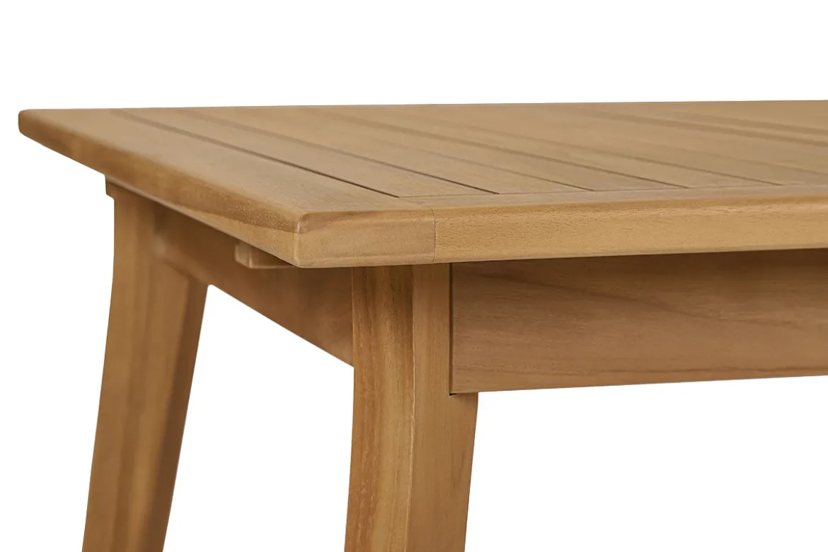 Table de jardin extensible en bois teck massif L160-210 cm LOMBOK