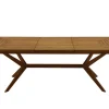 Table de jardin extensible rallonges intégrées en bois massif L180-240 cm SANTO