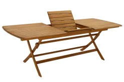 Table de jardin extensible rallonges intégrées en bois massif L180-240 cm CANOPEE