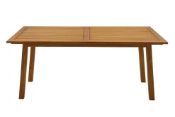 Table de jardin extensible rallonges intégrées en bois massif L180-240 cm MAYEL