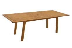 Table de jardin extensible rallonges intégrées en bois massif L180-240 cm MAYEL