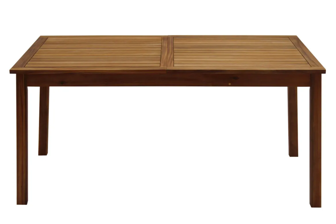 Table de jardin extensible rallonges intégrées en bois massif L160-210 cm MAYEL