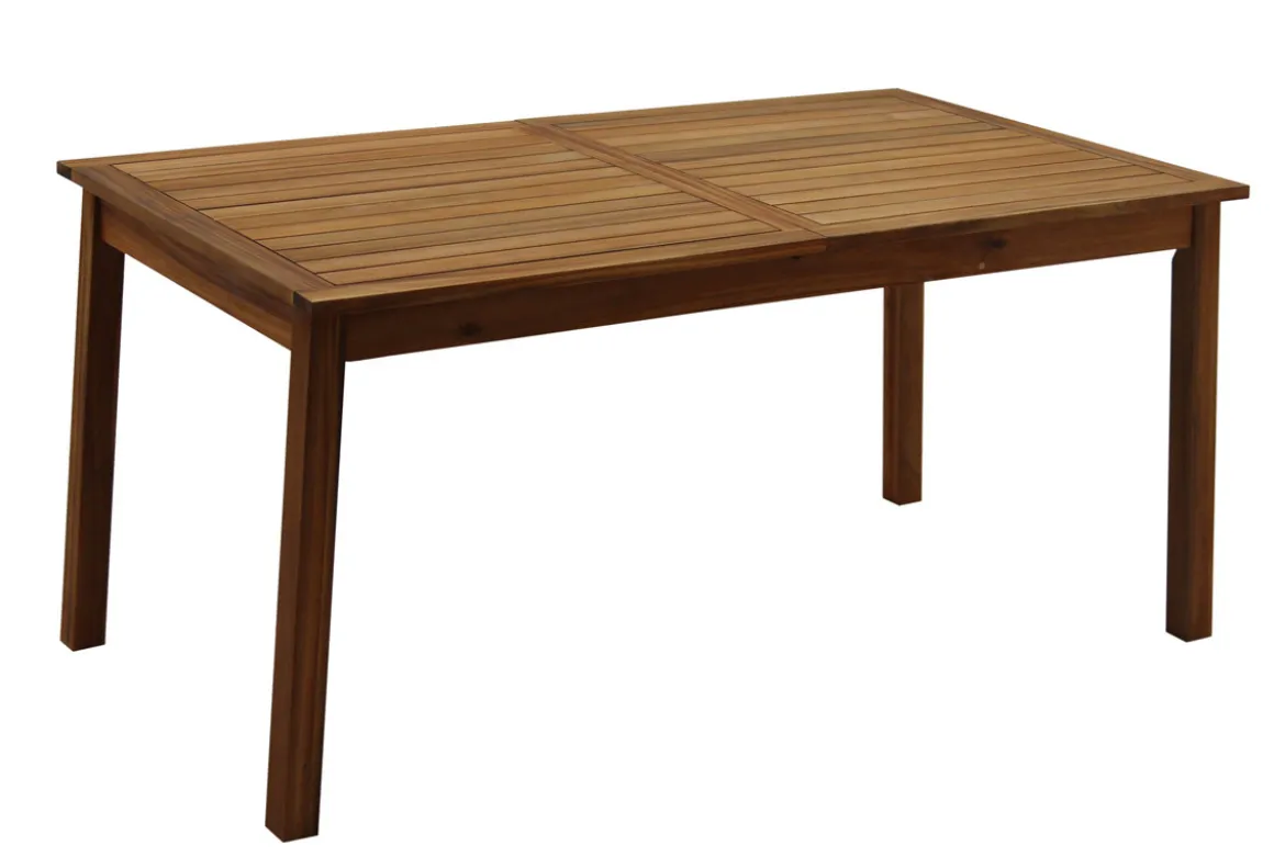 Table de jardin extensible rallonges intégrées en bois massif L160-210 cm MAYEL