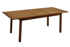 Table de jardin extensible rallonges intégrées en bois massif L160-210 cm MAYEL