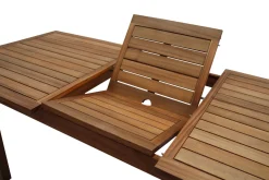 Table de jardin extensible rallonges intégrées en bois massif L160-210 cm MAYEL