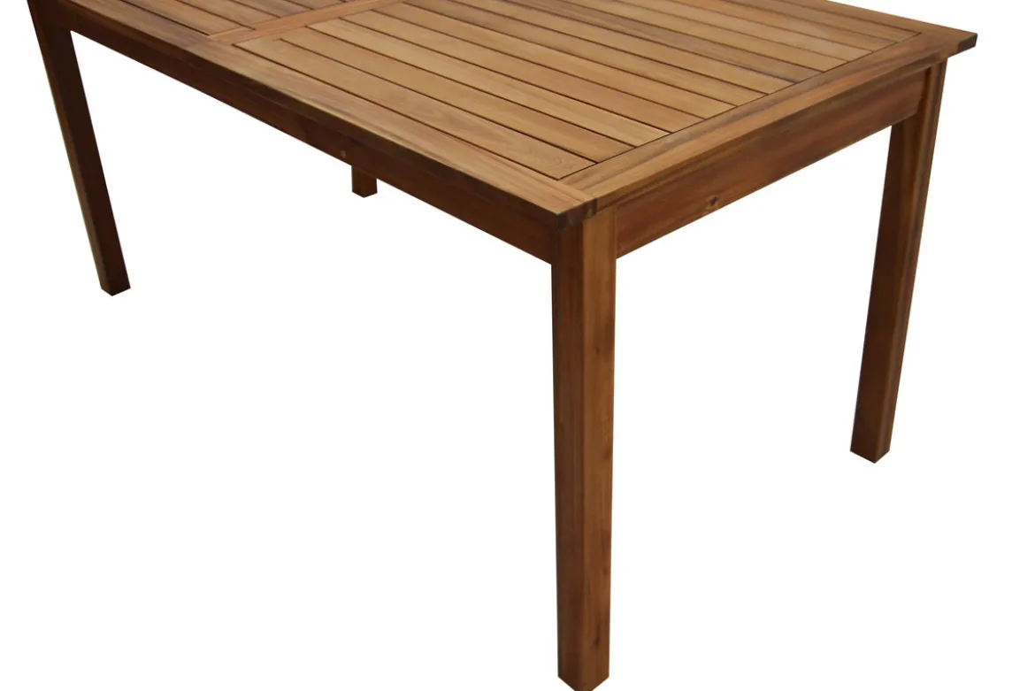 Table de jardin extensible rallonges intégrées en bois massif L160-210 cm MAYEL