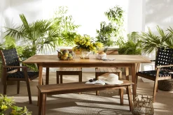 Table de jardin extensible rallonges intégrées en bois massif L160-210 cm MAYEL