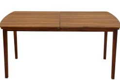 Table de jardin extensible rectangulaire en bois massif L160-210 cm CANOPEE
