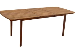 Table de jardin extensible rectangulaire en bois massif L160-210 cm CANOPEE