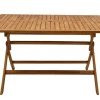 Table de jardin pliante carrée en bois massif L140 cm SANTIAGO