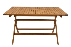 Table de jardin pliante carrée en bois massif L140 cm SANTIAGO