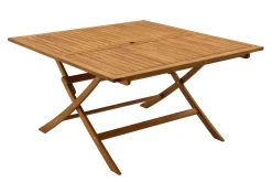 Table de jardin pliante carrée en bois massif L140 cm SANTIAGO