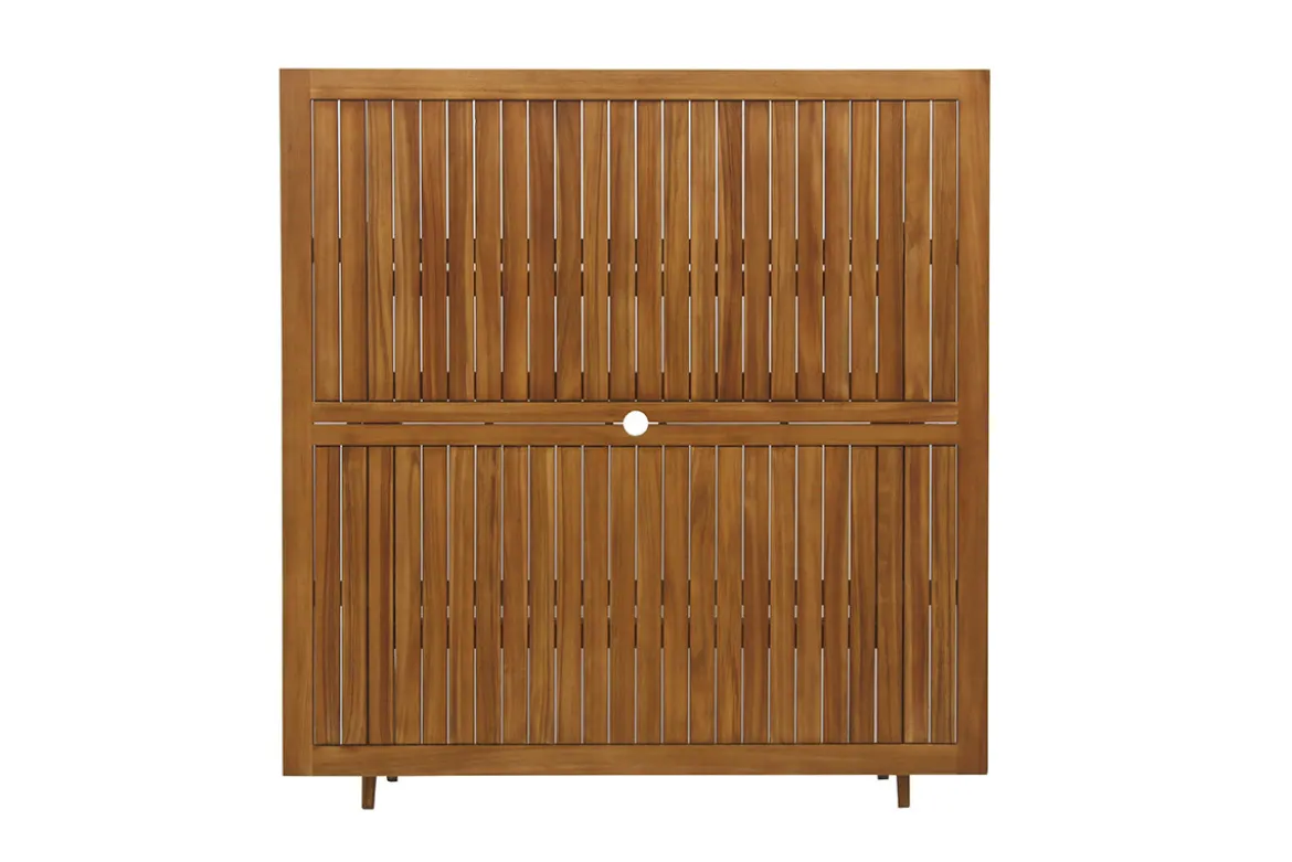 Table de jardin pliante carrée en bois massif L140 cm SANTIAGO