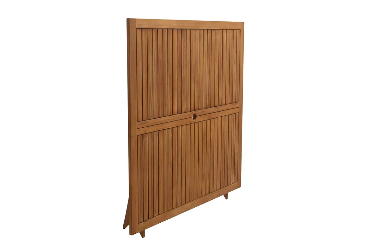 Table de jardin pliante carrée en bois massif L140 cm SANTIAGO