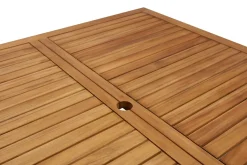 Table de jardin pliante carrée en bois massif L140 cm SANTIAGO