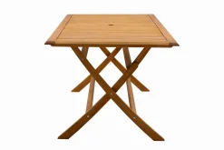Table de jardin pliante rectangulaire en bois massif L170 cm SANTIAGO