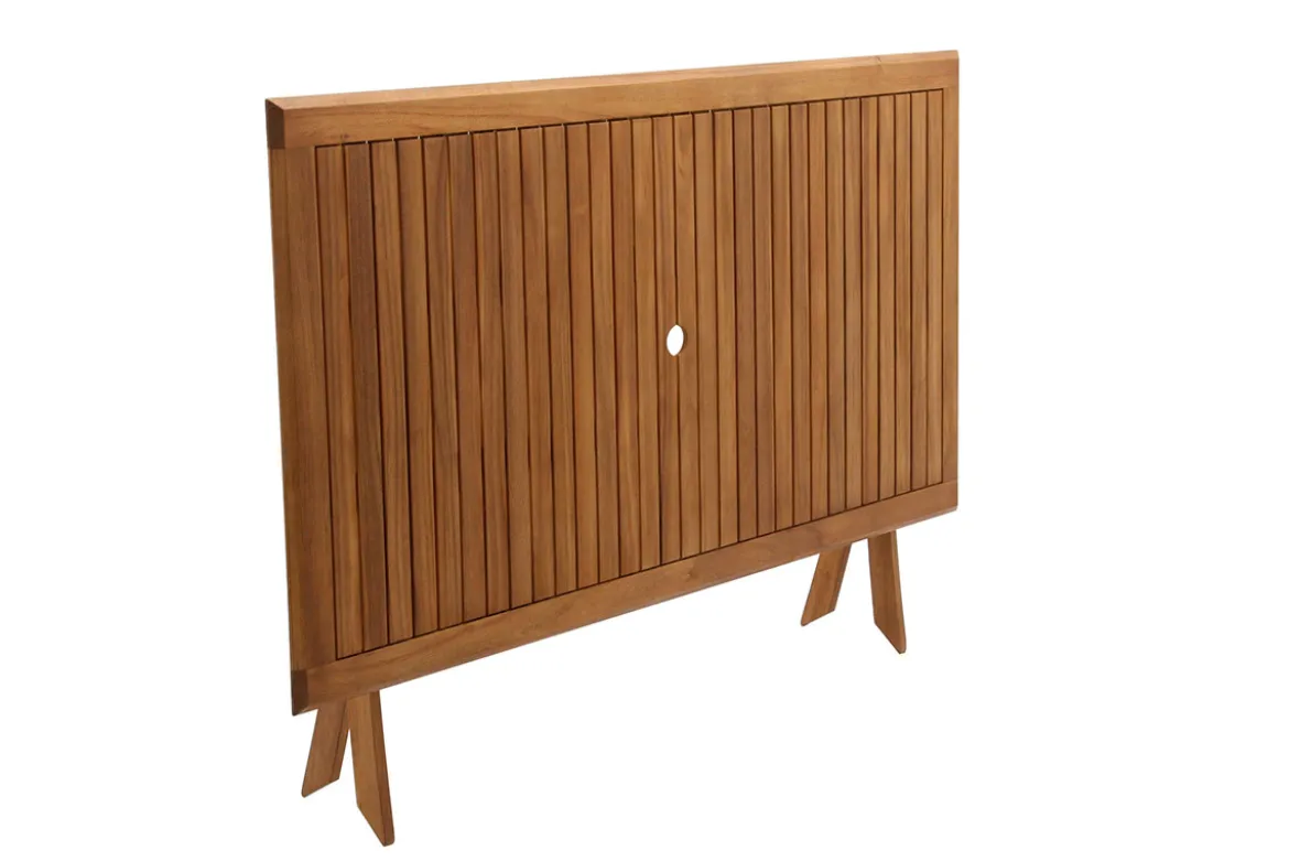 Table de jardin pliante rectangulaire en bois massif L170 cm SANTIAGO