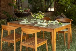 Table de jardin rectangulaire en bois teck massif L160 cm UBUD