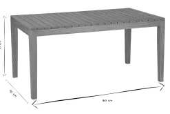 Table de jardin rectangulaire en bois teck massif L160 cm UBUD